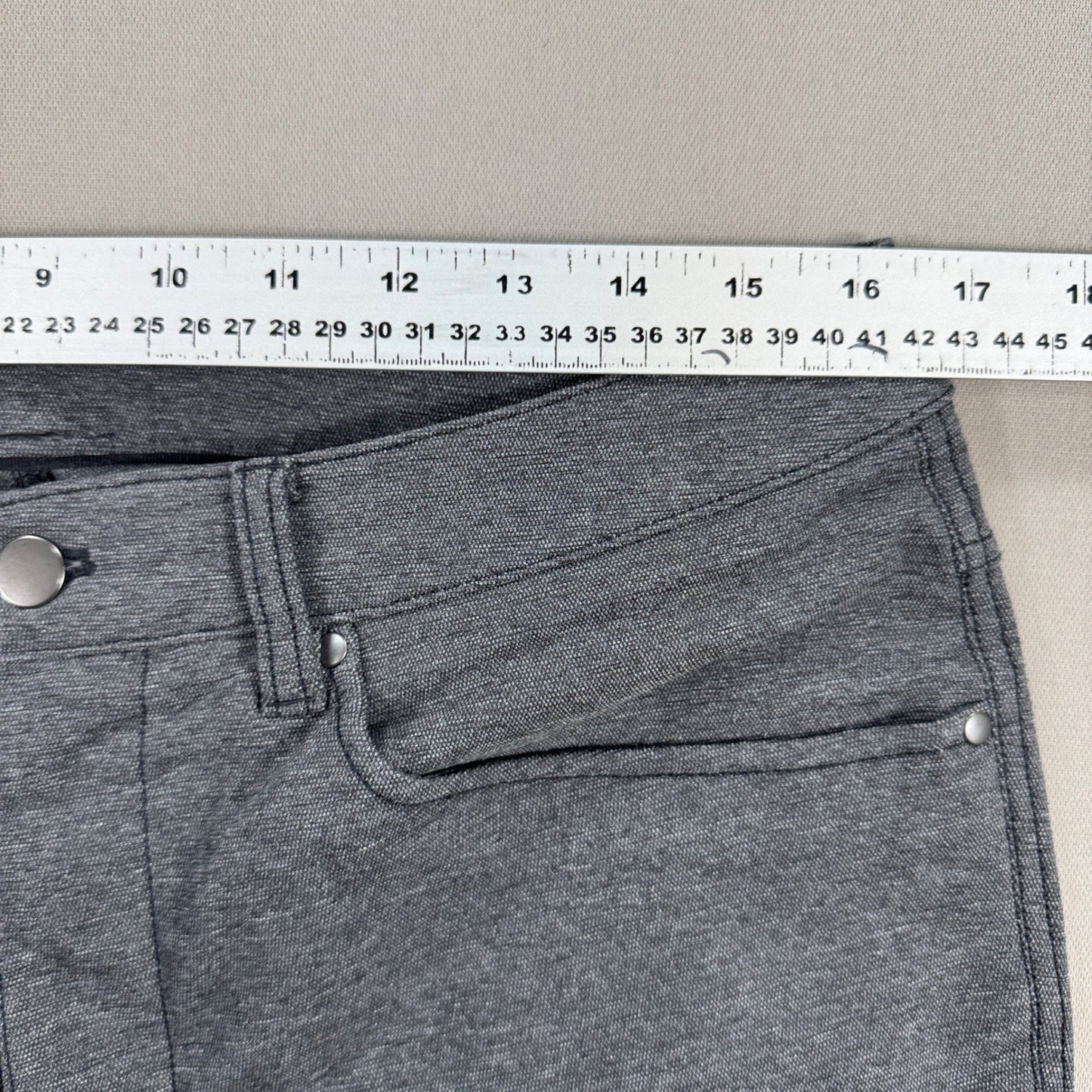 Lululemon Pants Mens 32 Gray Heather ABC Classic Fit Canvas LM5A91S