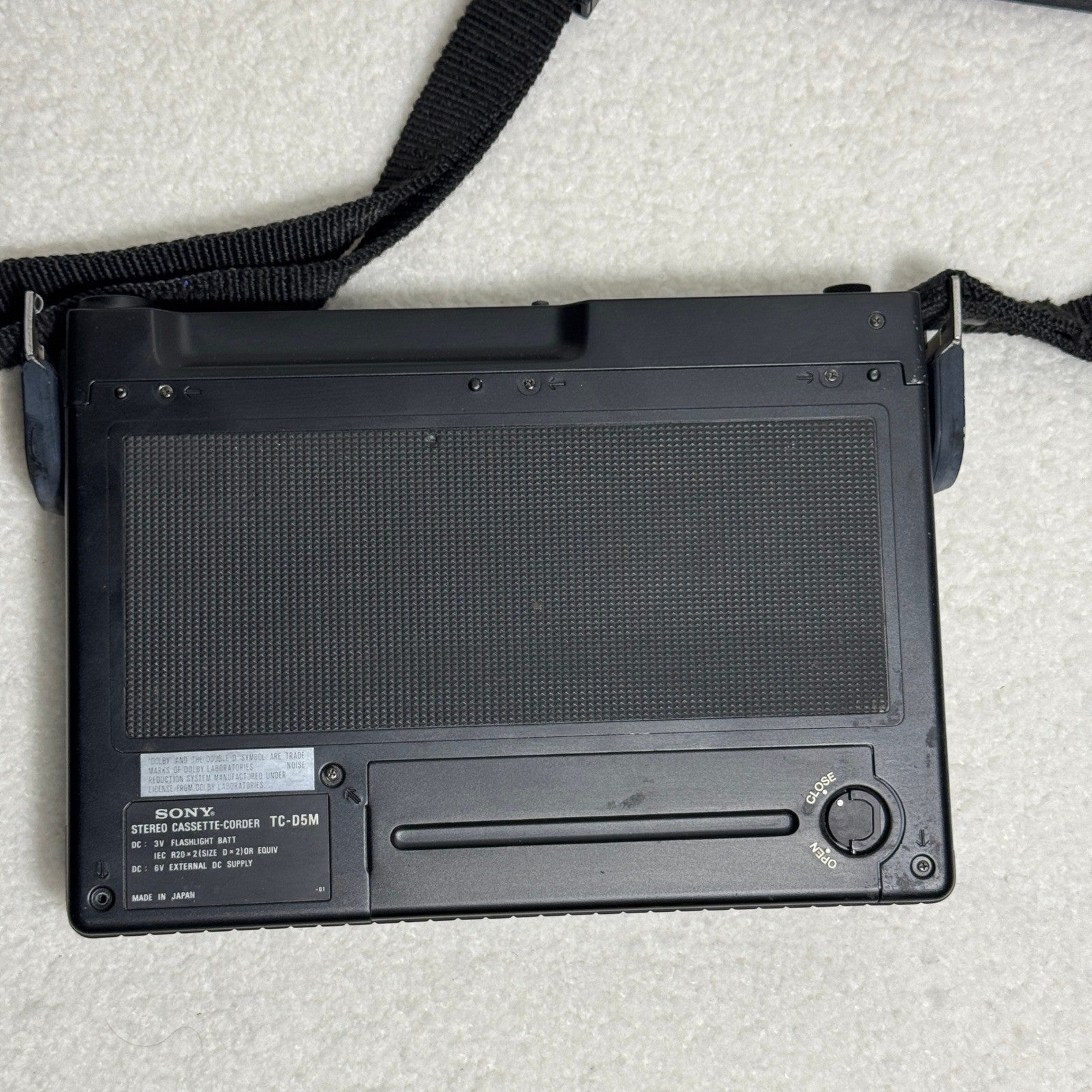 Sony TC-D5M Stereo Cassette Field Recorder Original strap For Parts