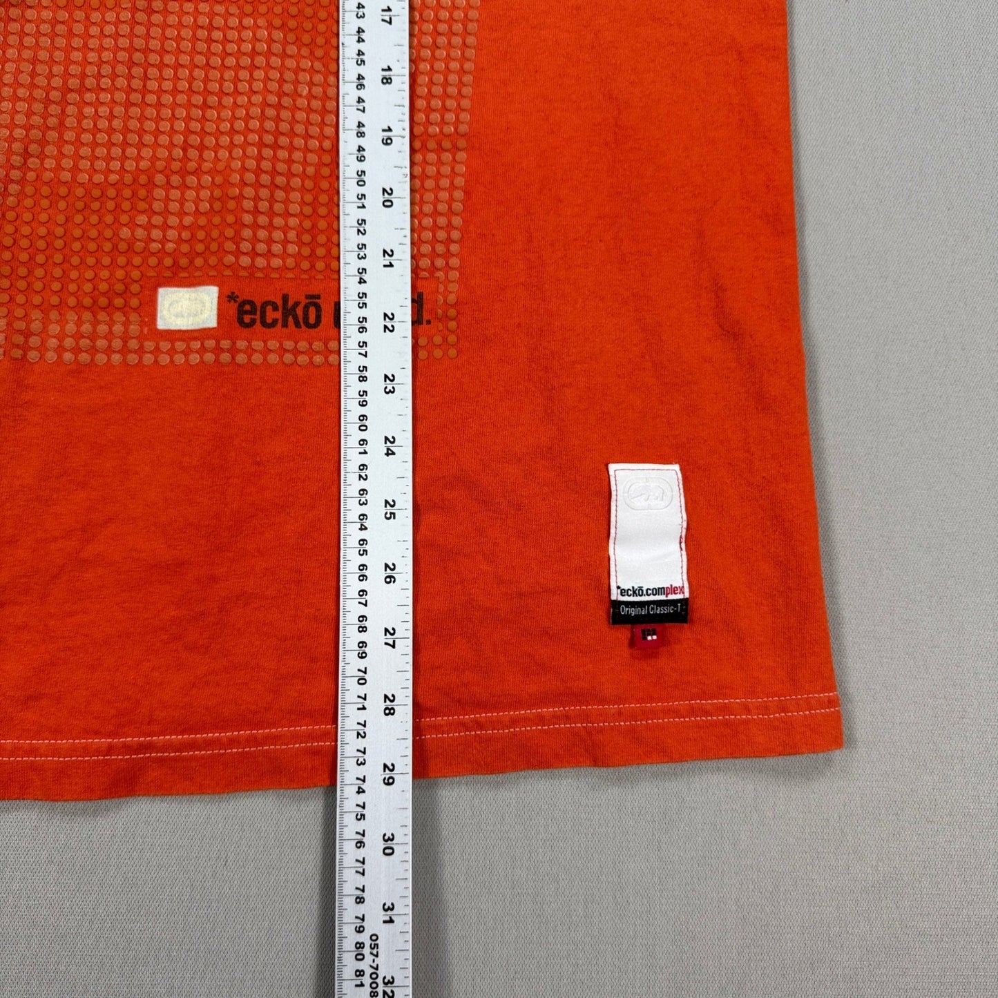 Vintage 90s Ecko Unltd T-Shirt mens XL Orange Made In USA 100% Cotton Rhino Y2k