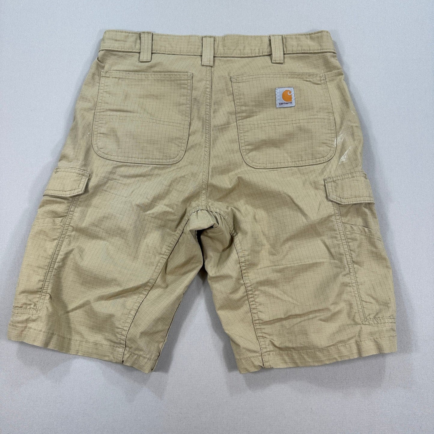 Carhartt Ripstop Cargo Shorts mens Size 33 Beige Relaxed Fit Carpenter
