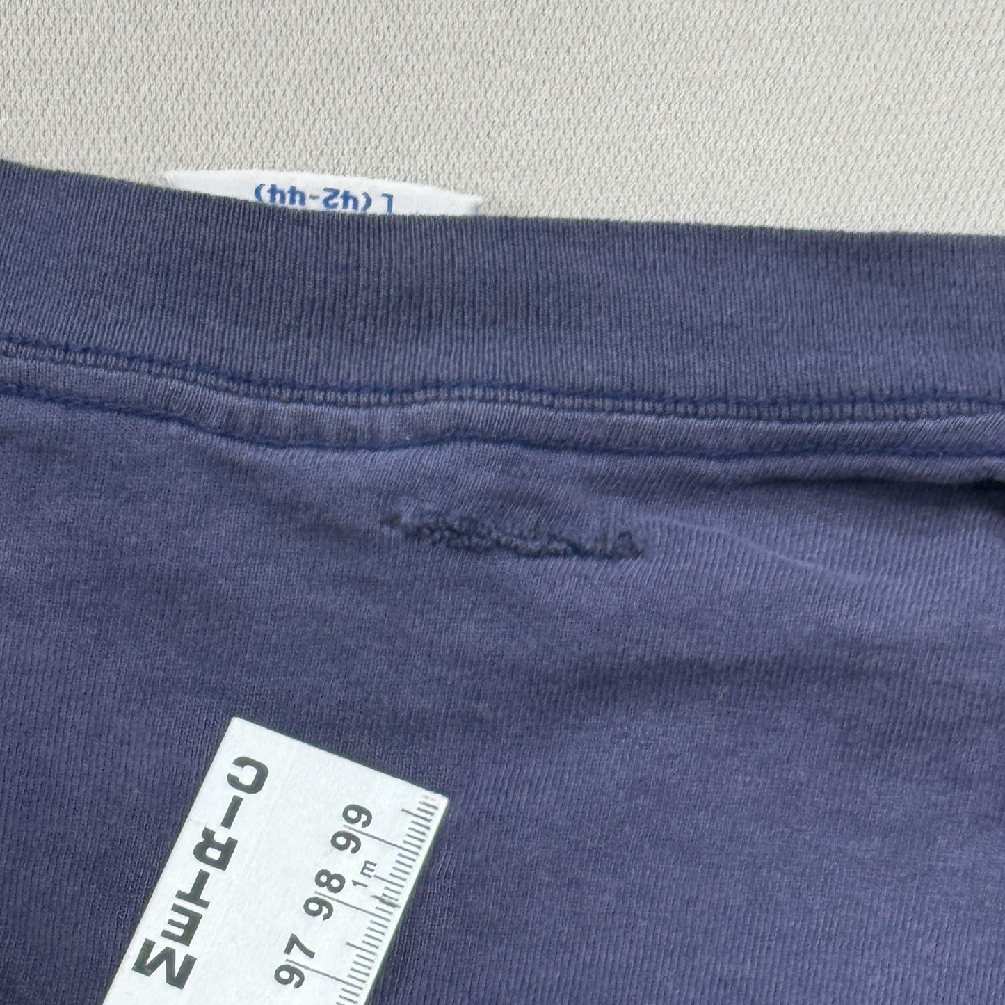 Trench Cleveland Indians T-Shirt mens Large Blue Made in Canada Single Stitch