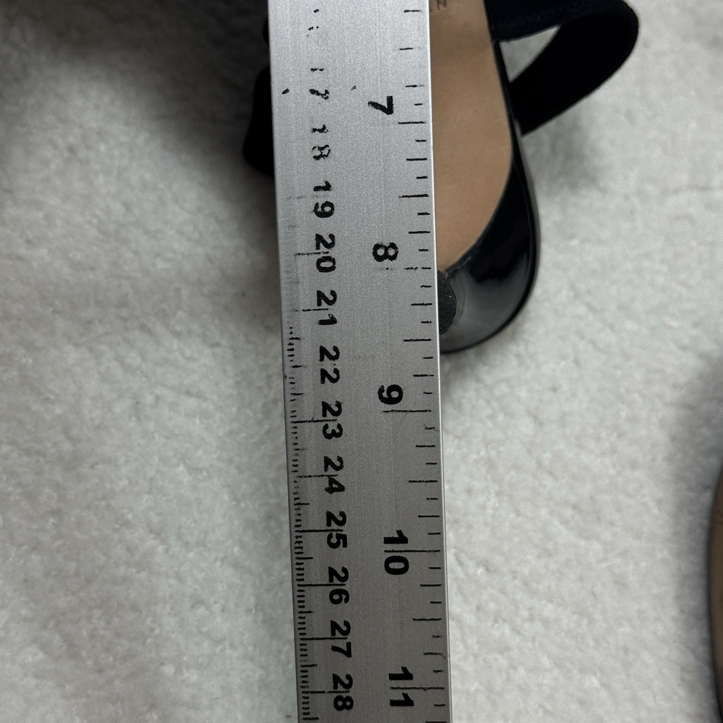 Cole Haan Nene Heels Womens Sz 7.5 Black Suede Peep Toe Sandal Shoes Sling Back