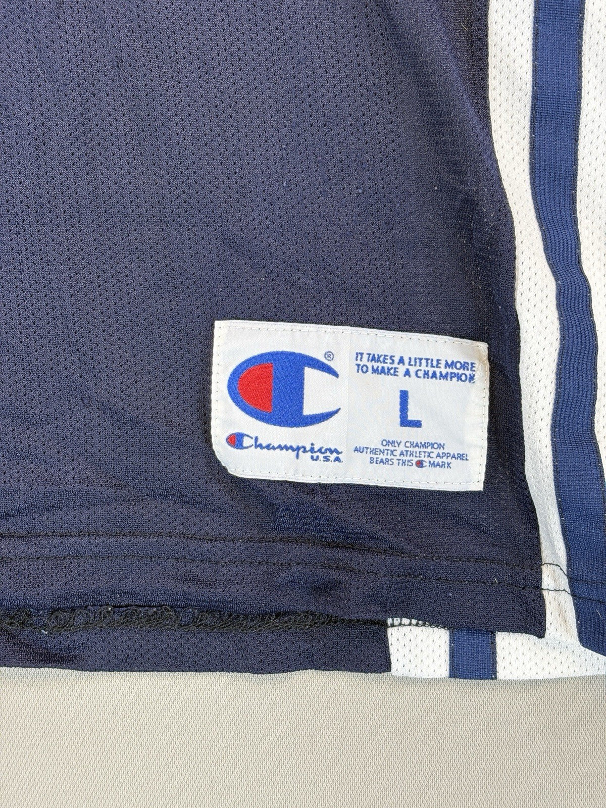 Champion USA Authentic Athletic Intersport Achermann #5 Blue Jersey mens Large