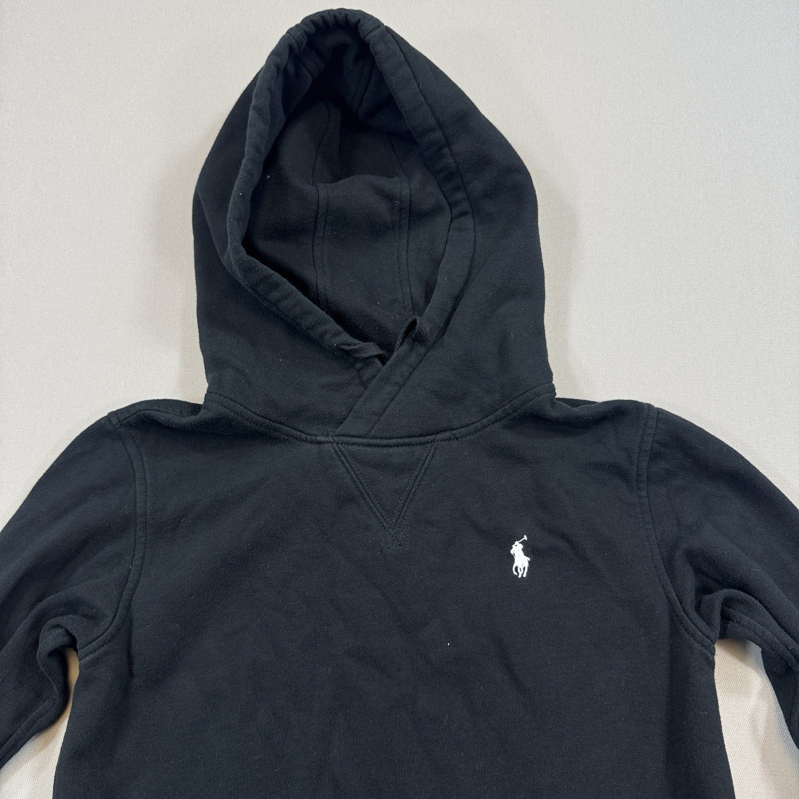 Polo Ralph Lauren Sweatshirt mens XS Black Pullover Hooded Athleisure Logo Soft