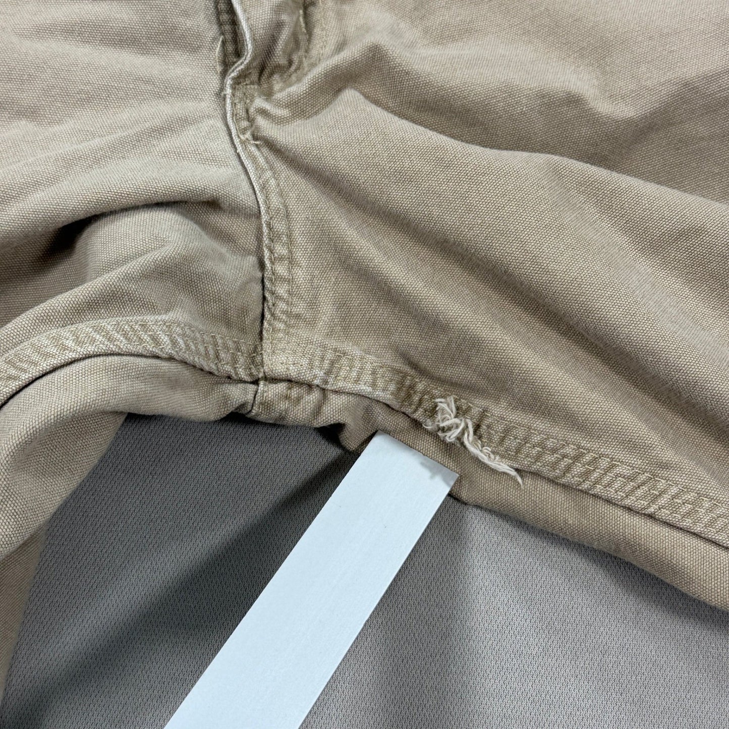 Carhartt B159-GKH Carpenter Pants mens 38x30 Beige Loose Fit Cotton Workwear