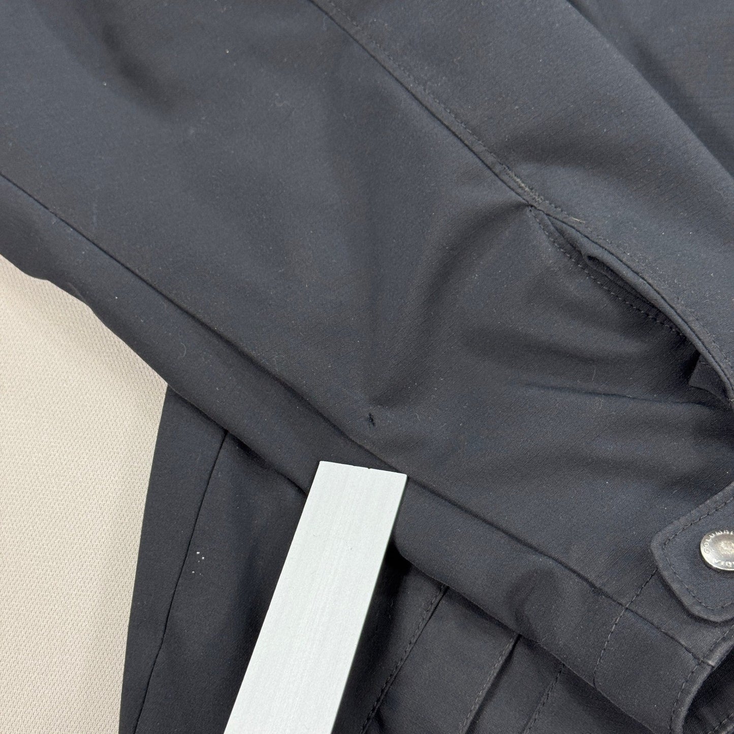 Columbia Ascender Bomber Jacket Full Zip mens Large Black Softshell Lightweight