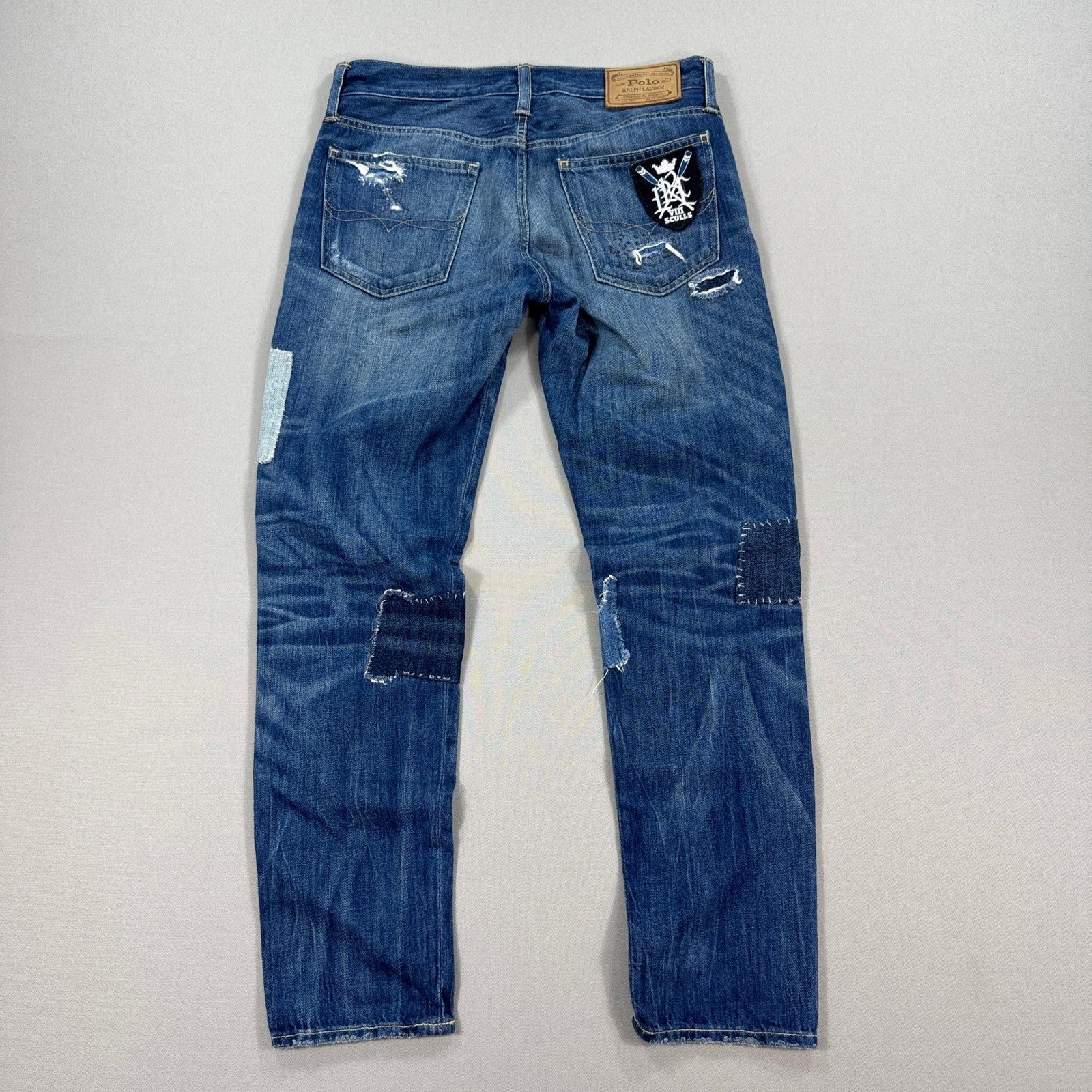 Polo Ralph Lauren Patchwork Jeans Astor Slim Boyfriend Womens Size 26