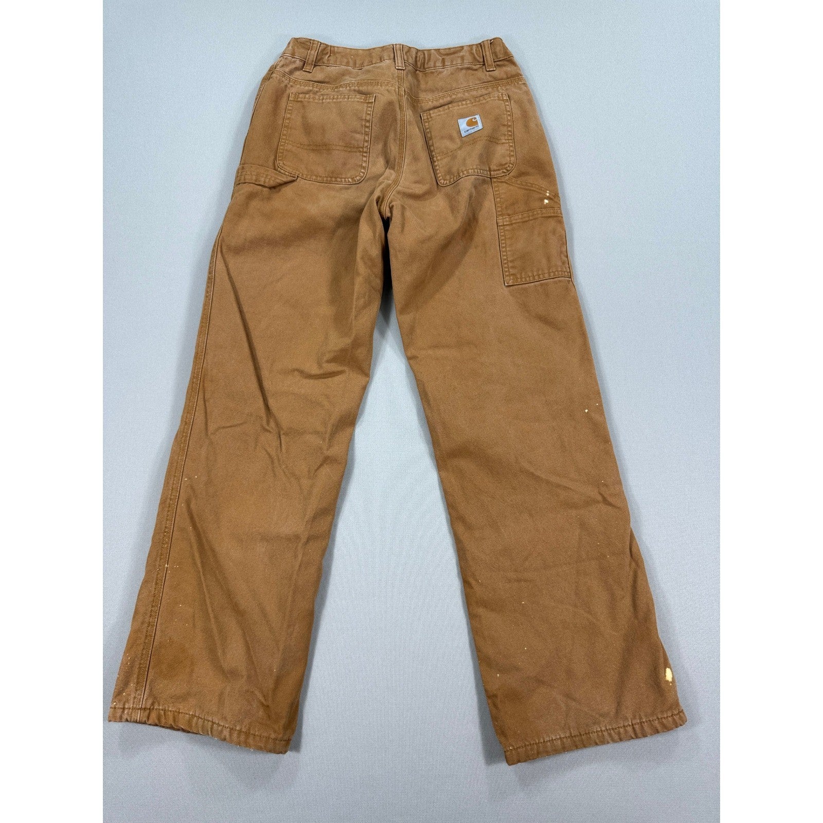 Carhartt Carpenter Pants Flannel Lined Womens Size 16 Brown Duck Canvas