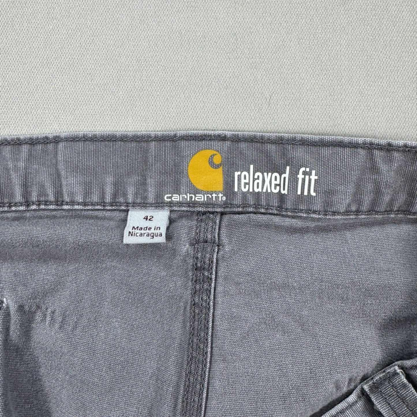 Carhartt 102514-039 Carpenter Shorts Relaced Fit mens Size 42 Gray Workwear