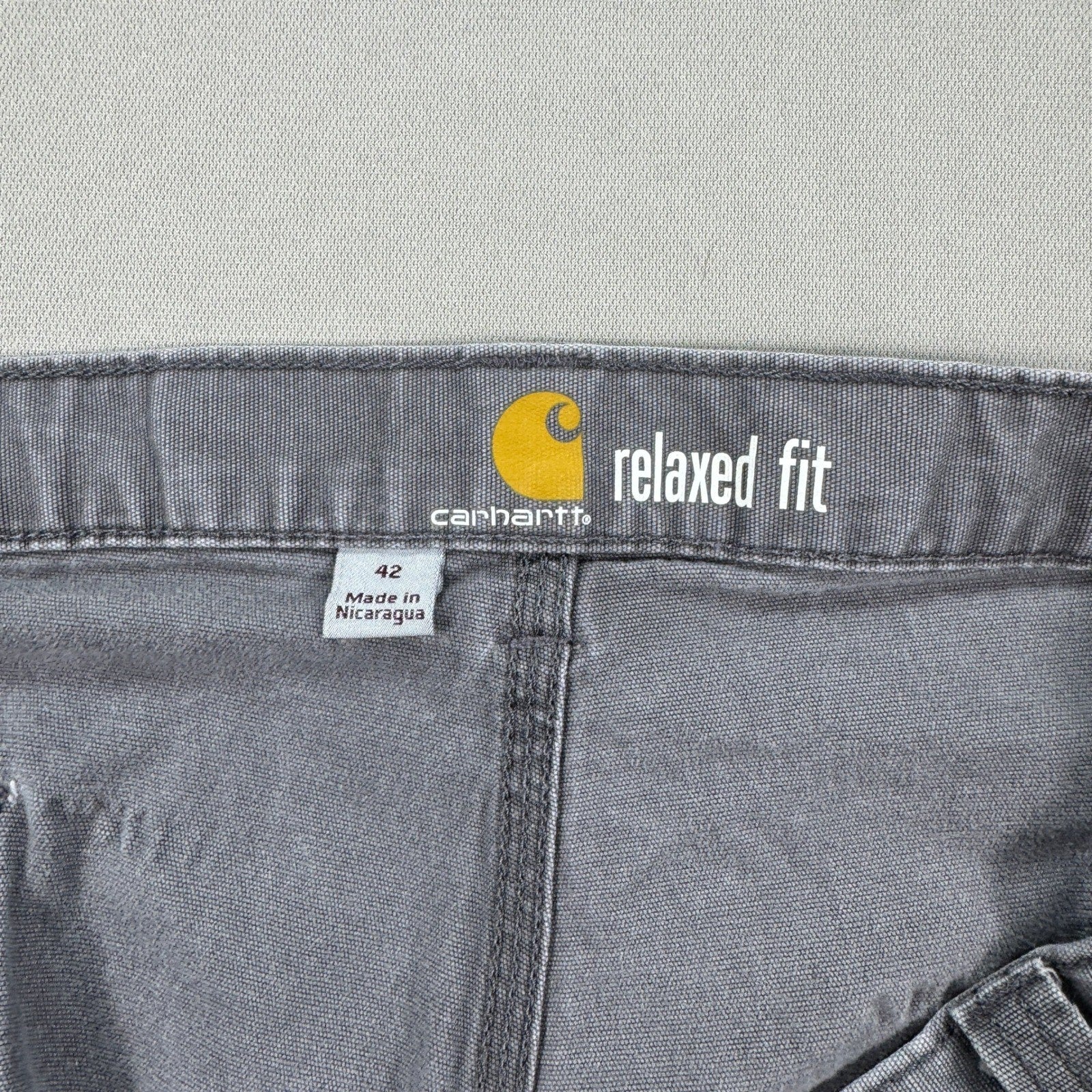 Carhartt 102514-039 Carpenter Shorts Relaced Fit mens Size 42 Gray Workwear