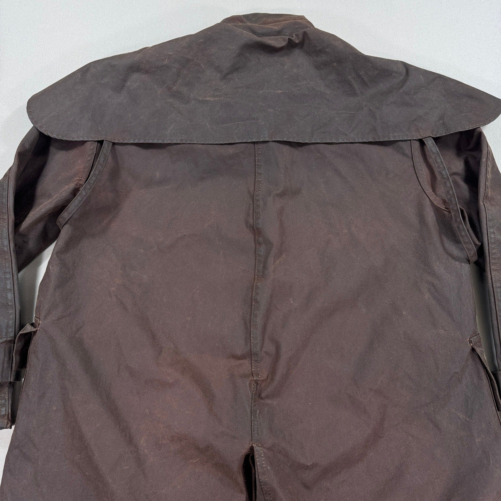 VTG Driza-Bone Riding Coat mens Medium Brown Australian Waxed Cotton Oilskin