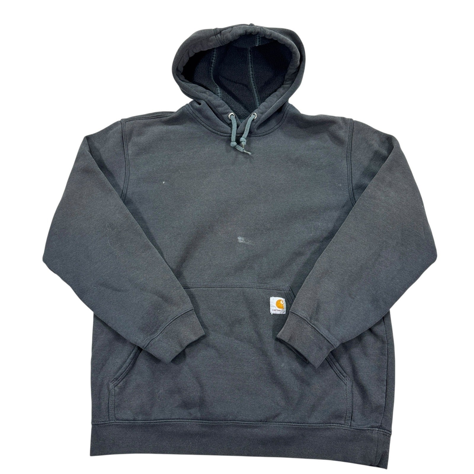 Carhartt K121 Hoodie Men's Large Black Loose Fit Pullover Sweatshirt Midweight