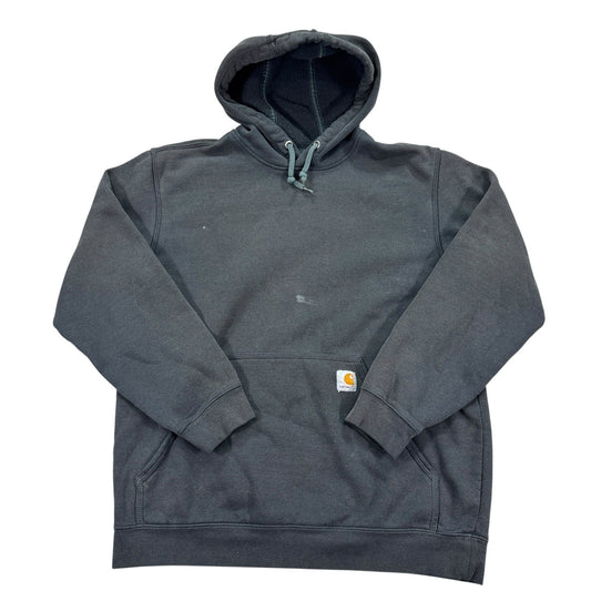 Carhartt K121 Hoodie Men's Large Black Loose Fit Pullover Sweatshirt Midweight