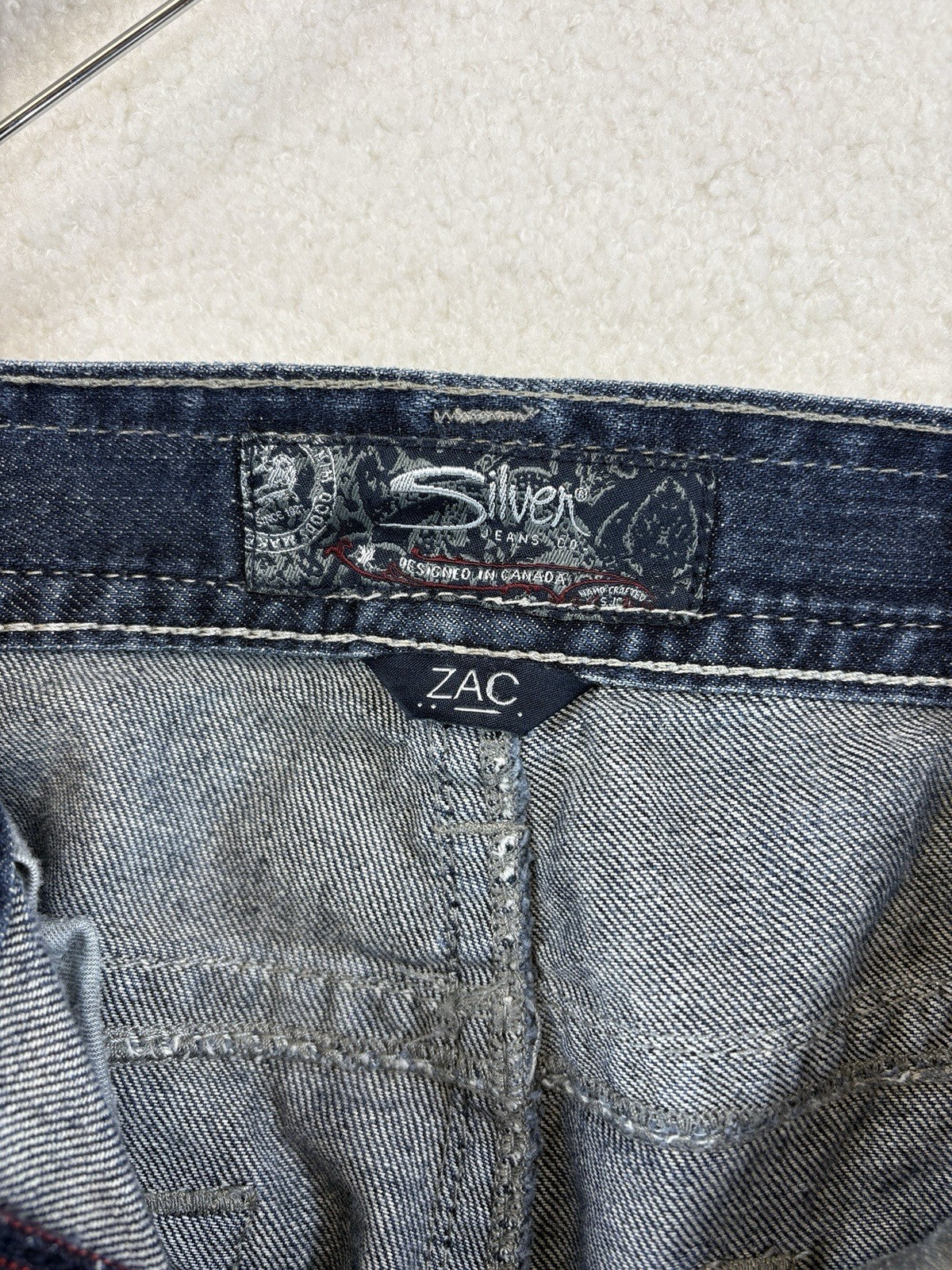 Silver Jeans Zac Blue Denim Relaxed Fit Mens 32x30  Straight Leg Dark Wash