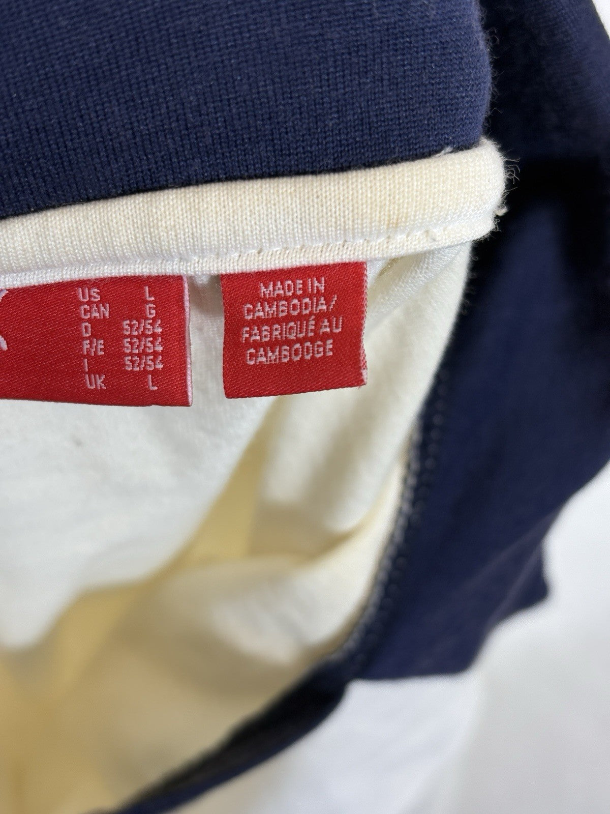 Puma Italia White Polo Shirt Mens Large Gold Lettering