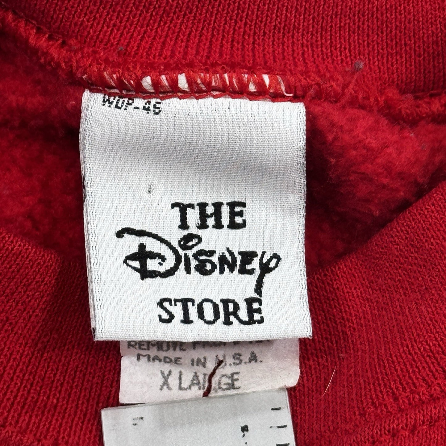 Disney Store Mickey Mouse Sweatshirt mens XL Red Pullover Crew Neck Made In USA