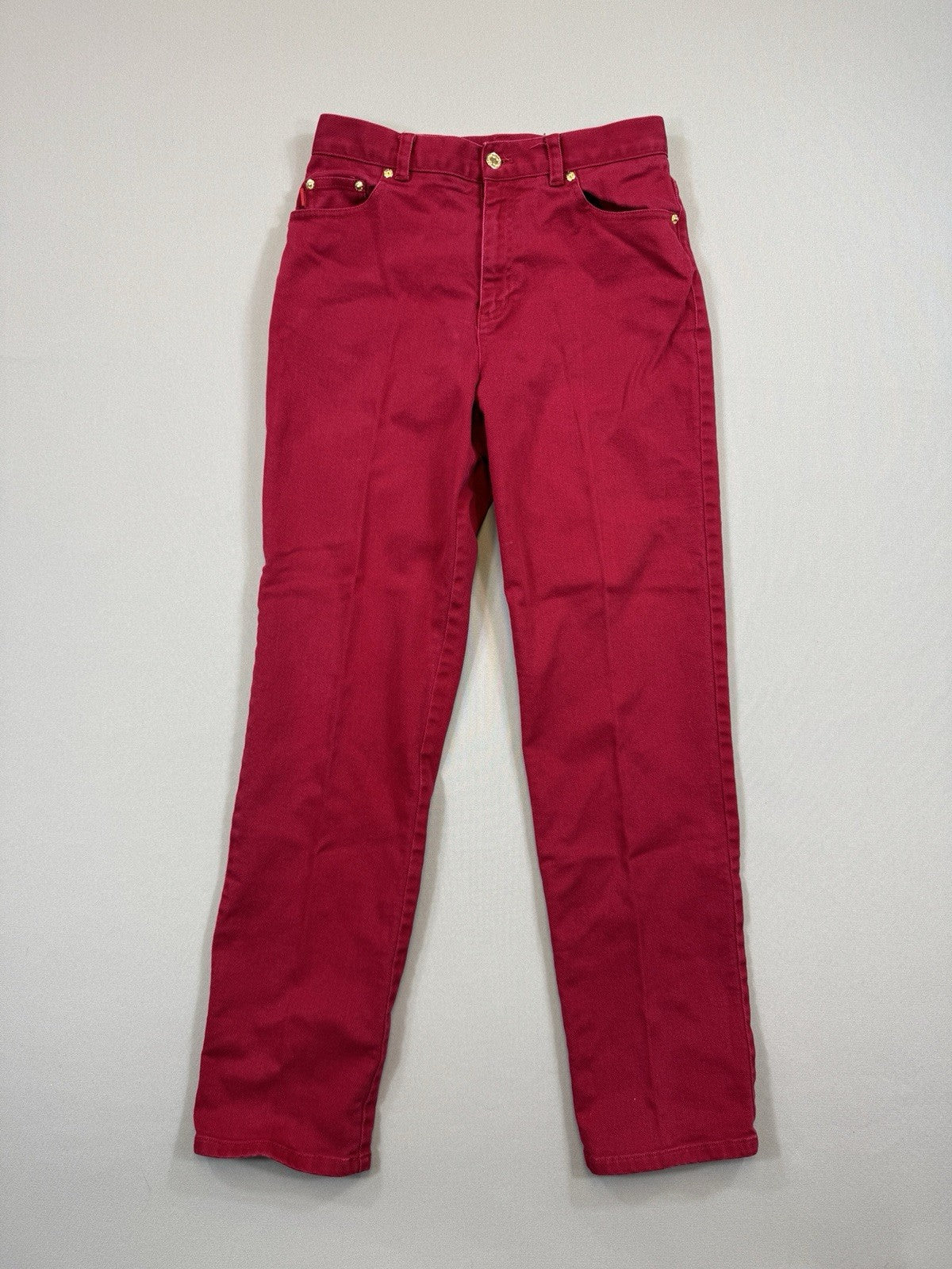 Ralph Lauren Lauren Jeans Co Womens Size 6 Red Straight Leg Jeans Modern Fit