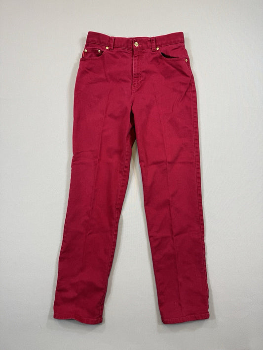 Ralph Lauren Lauren Jeans Co Womens Size 6 Red Straight Leg Jeans Modern Fit