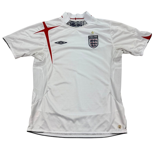 Vintage England Soccer Jersey Football Shirt Umbro Men's Large White World Cup
