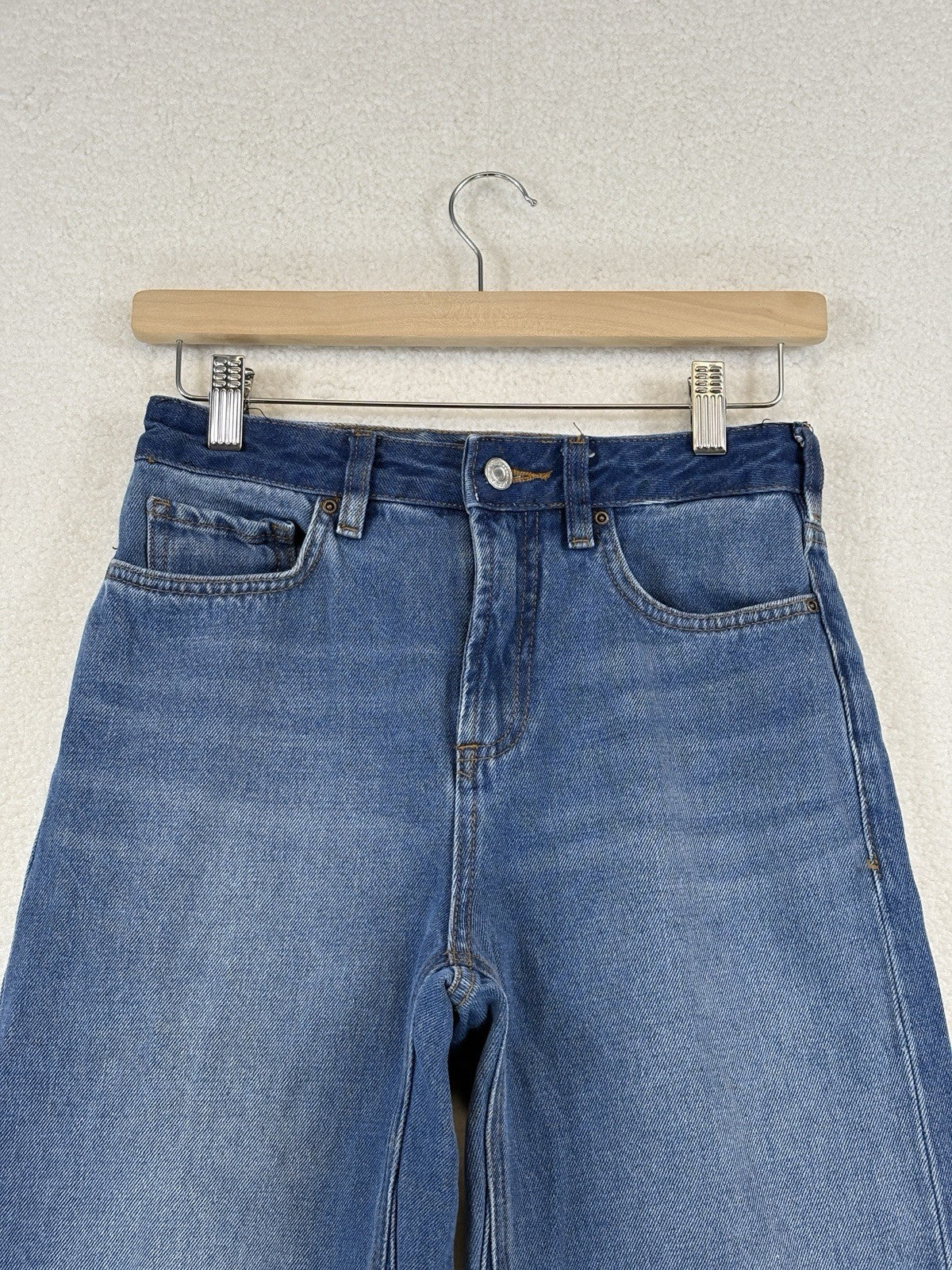 Scotch & Soda Wide Leg High Rise Jeans Womens 25x30 Blue Denim Medium Wash