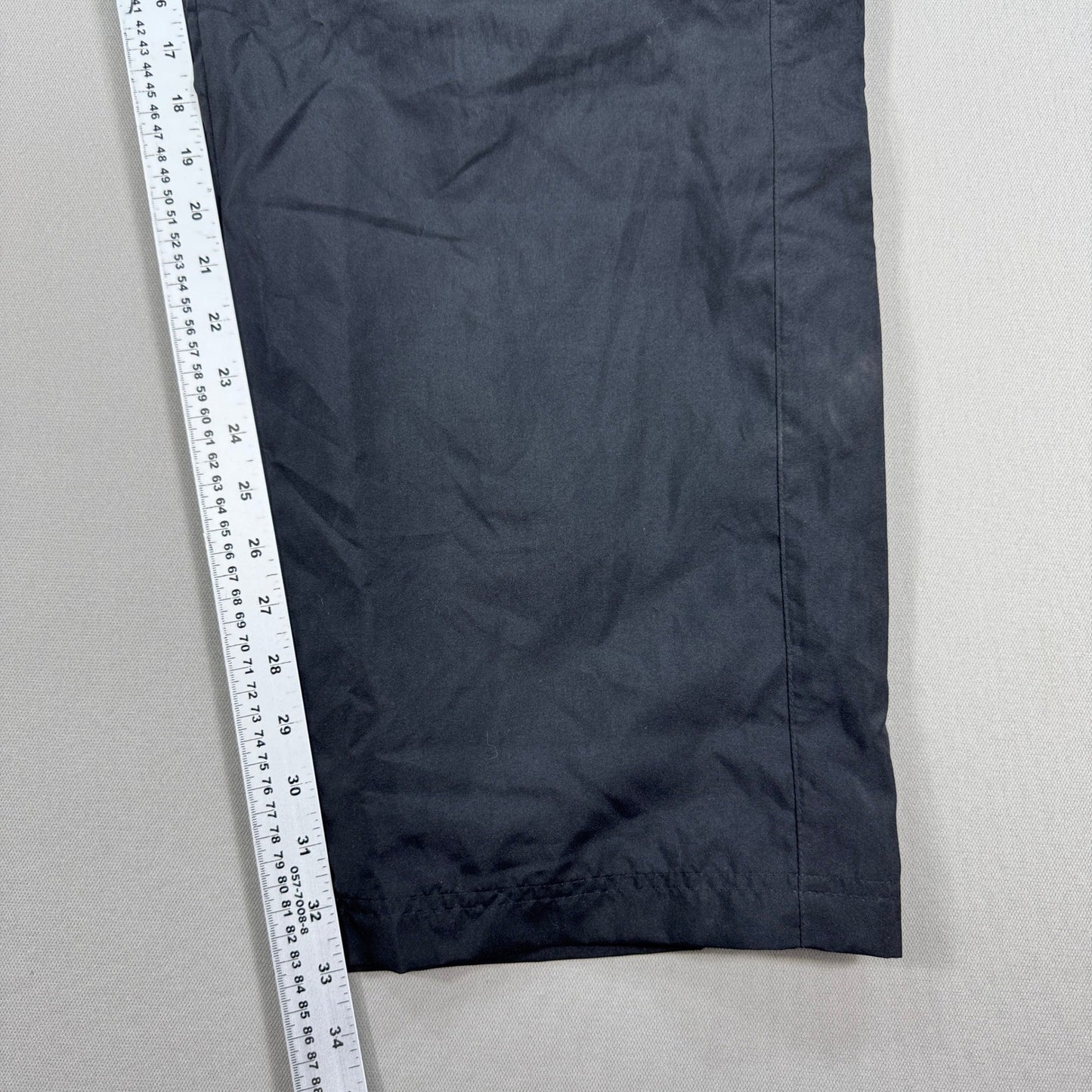 Puma Track Pants Men's Large Black Windbreaker Wide Leg Zipped Ankle Lined