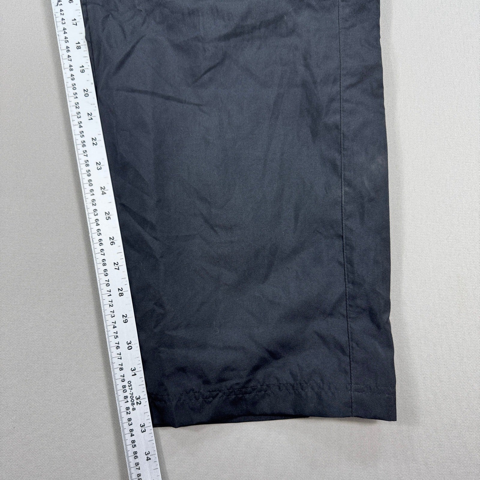 Puma Track Pants Men's Large Black Windbreaker Wide Leg Zipped Ankle Lined