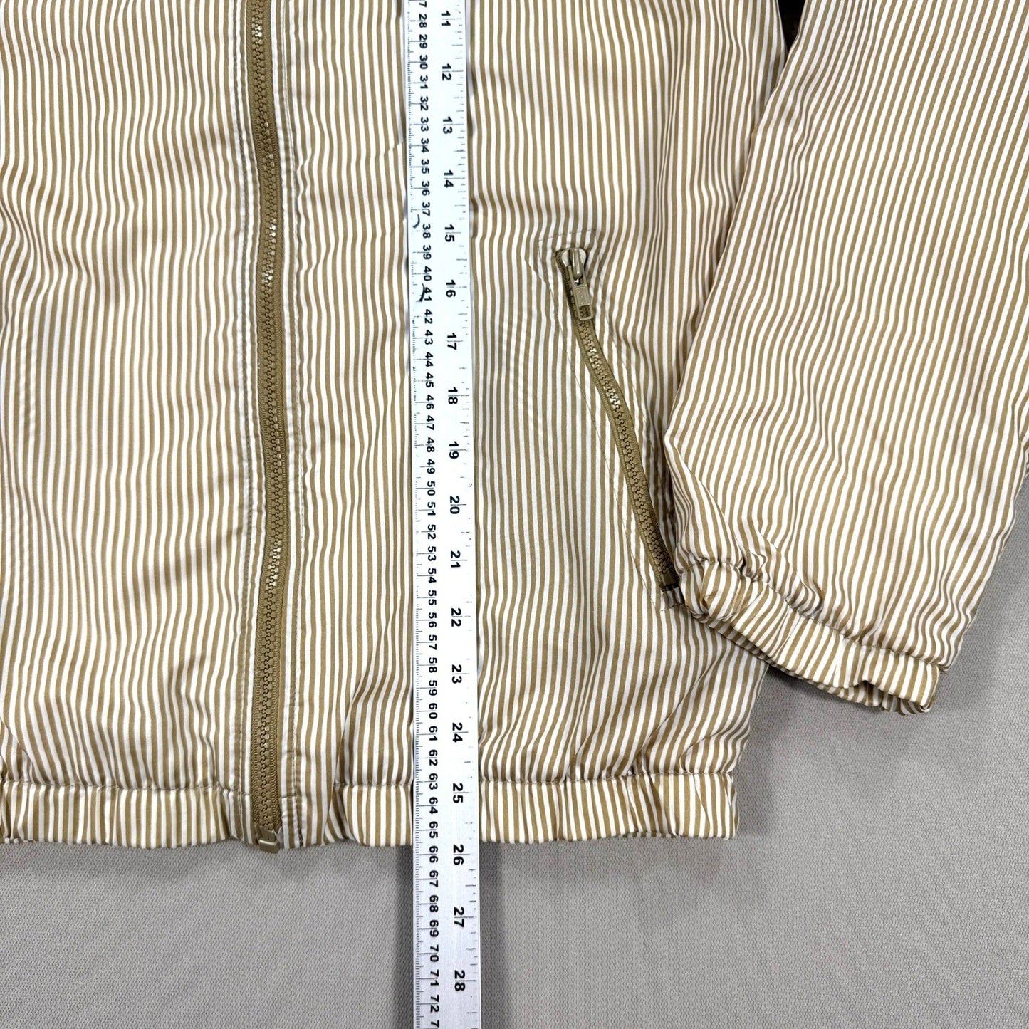 VTG 70s Izod Lacoste Jacket Medium Striped Lined Full Zip Removable Hood RARE