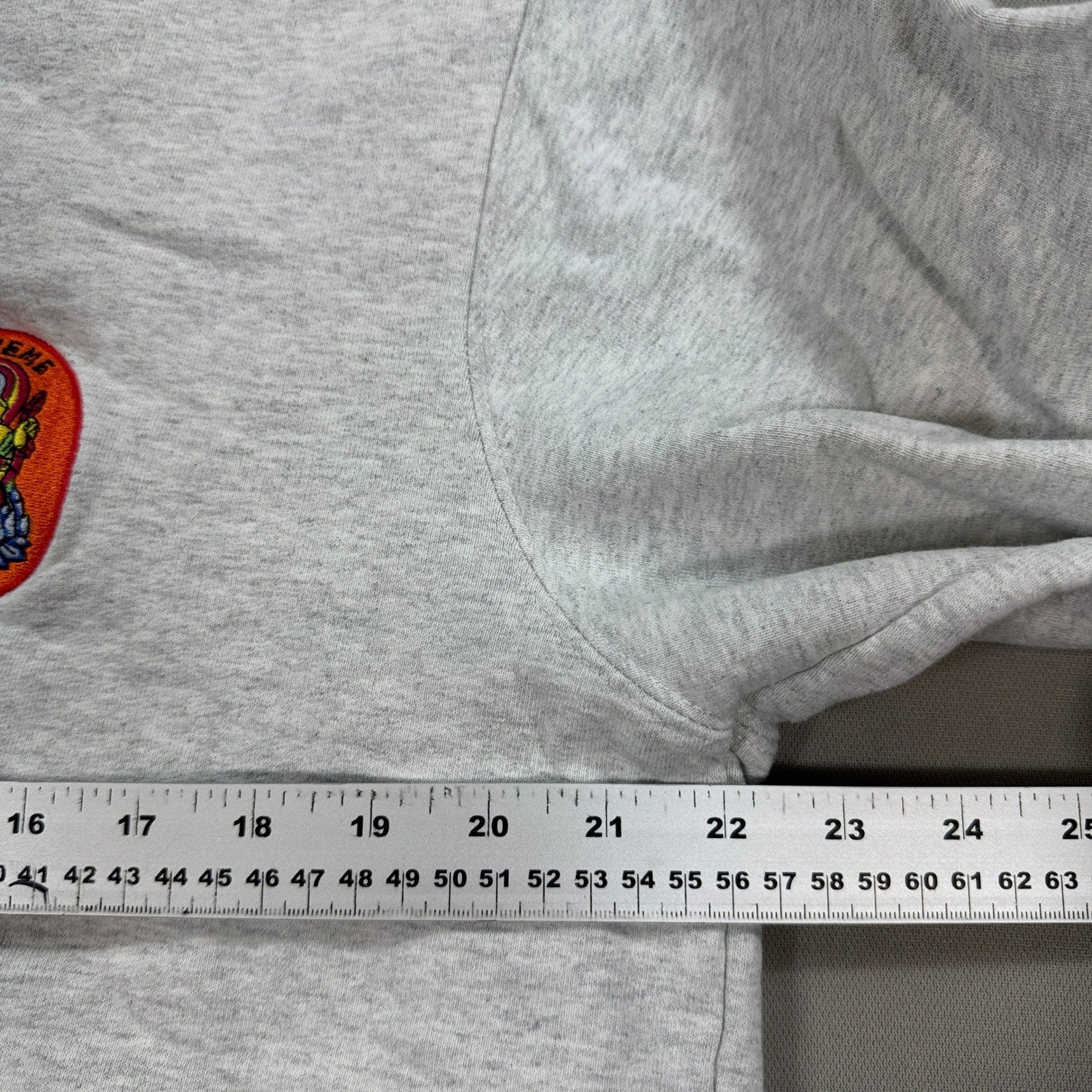 Supreme Ganesh Crewneck Sweatshirt mens Medium Gray Embroidered Logo Pullover