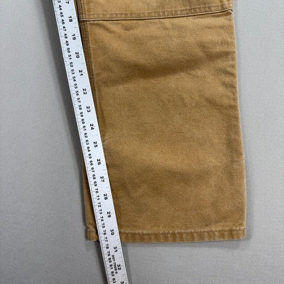 Tough Duck Carpenter Pants mens 31x31 Brown Canvas Double Knee Workwear Utility