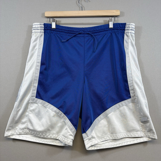 Vintage Nike Reversible Track Shorts Blue White Basketball mens Large