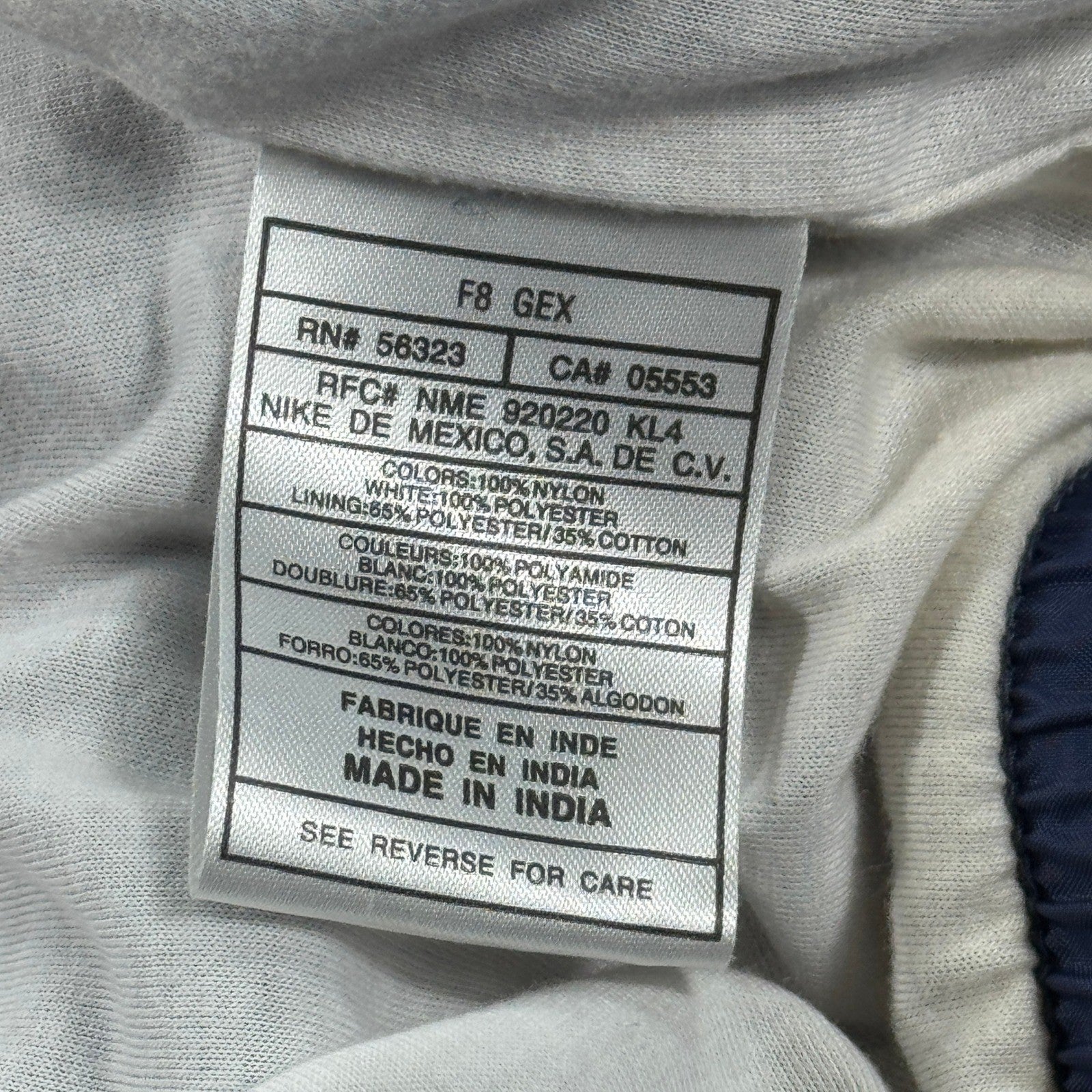 Vintage Nike Windbreaker Jacket mens Large Full Zip Blue Big Swoosh Logo Nylon