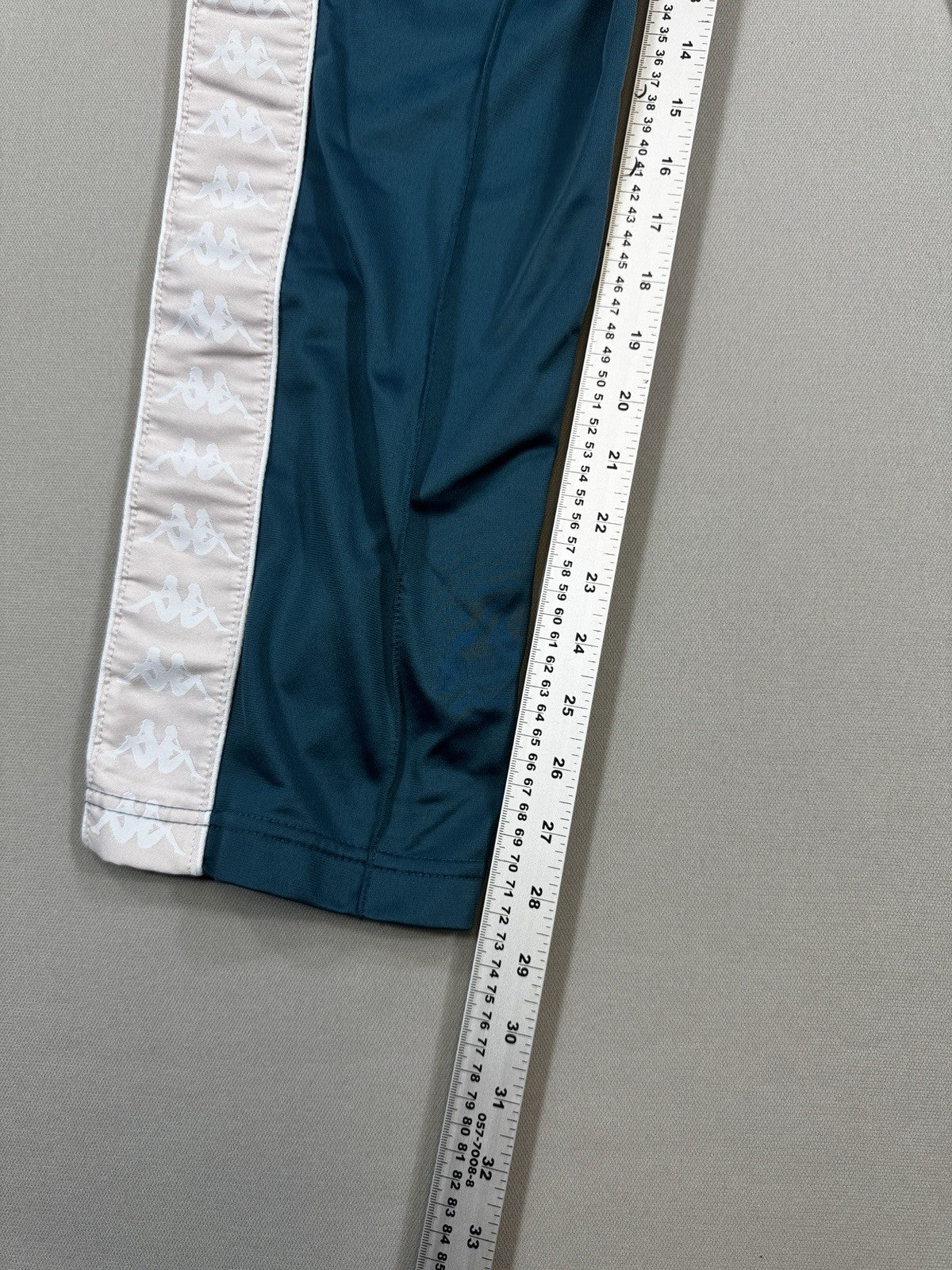 Kappa Sweatpants mens Large Teal White Lined Athleisure Track Sport