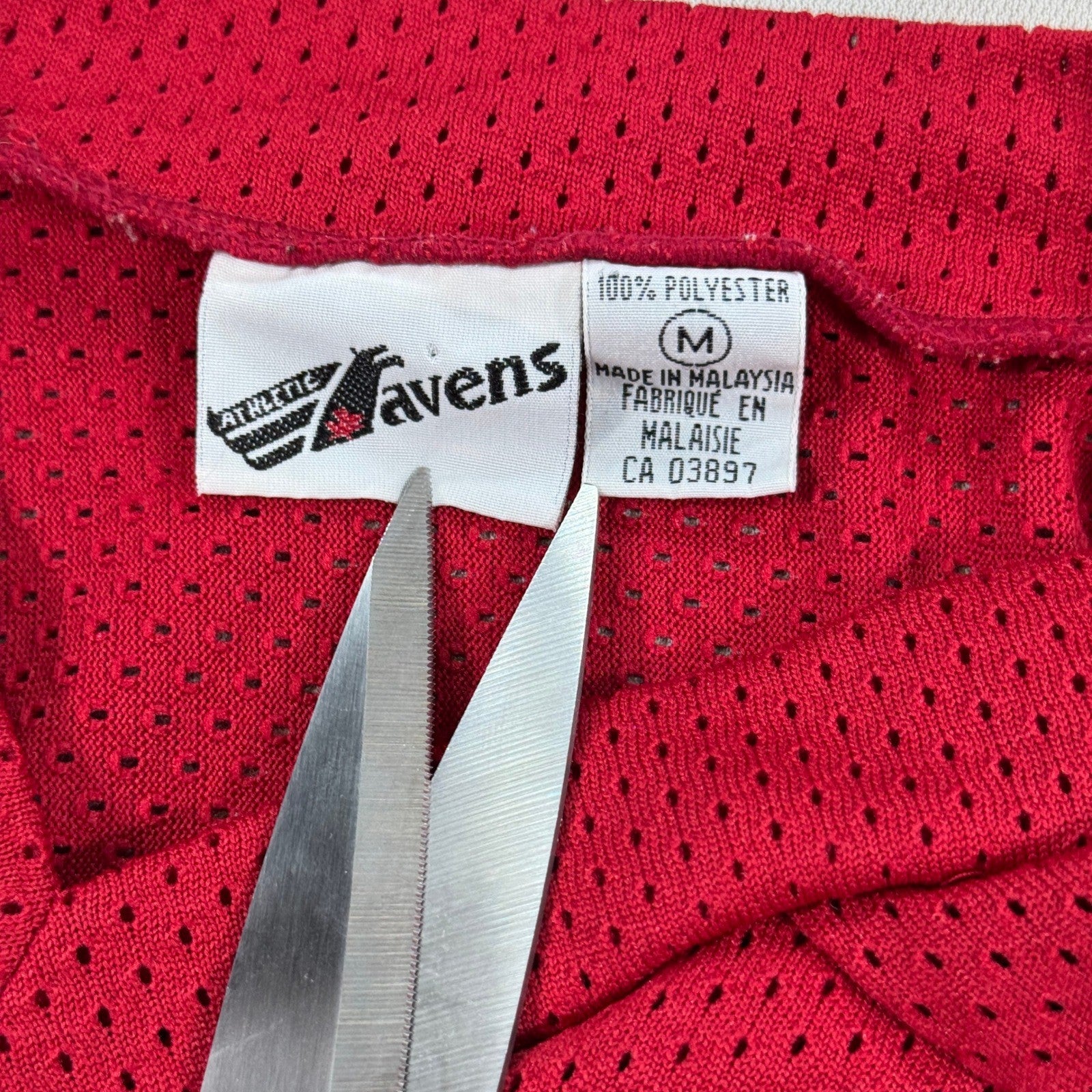 Vintage 90s Montreal Canadiens Athletic Ravens Hockey Jersey mens Medium Red