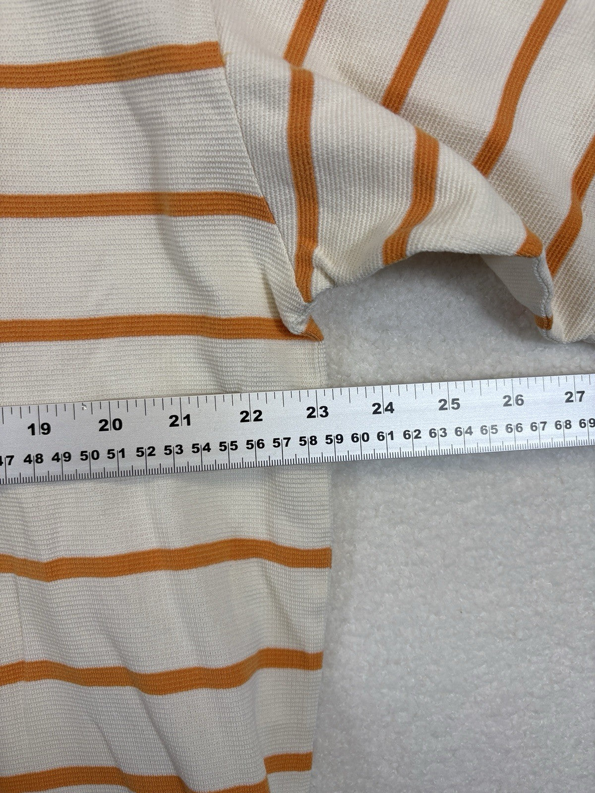 FUBU The Collection 105 Orange White Stripes Golf Polo Shirt Mens XL