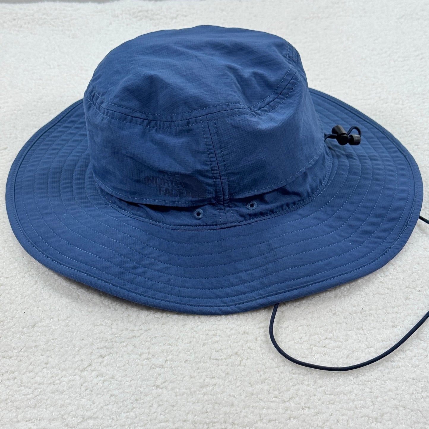 The North Face Blue Bucket Hat Size S - M Vented Adjustable Wide Brim 7 5/8"