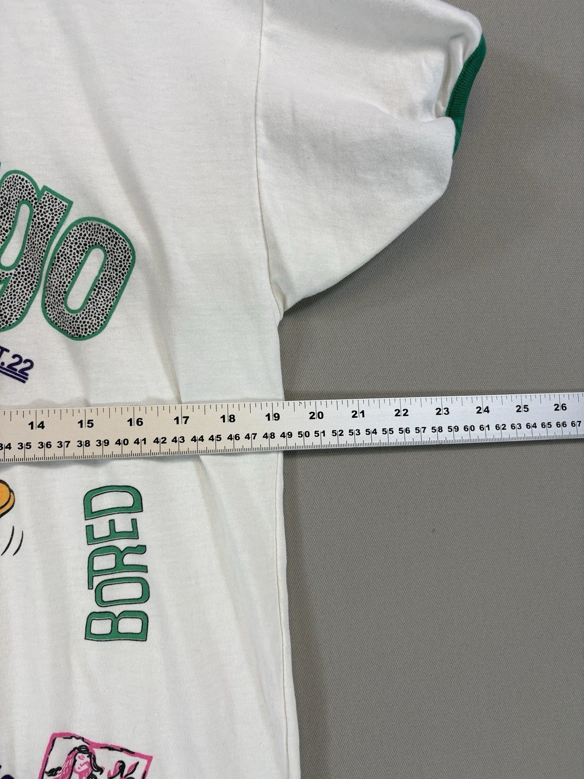 Vintage Garfield Virgo Jim Davis White Graphic Shirt Womens Medium Made in USA