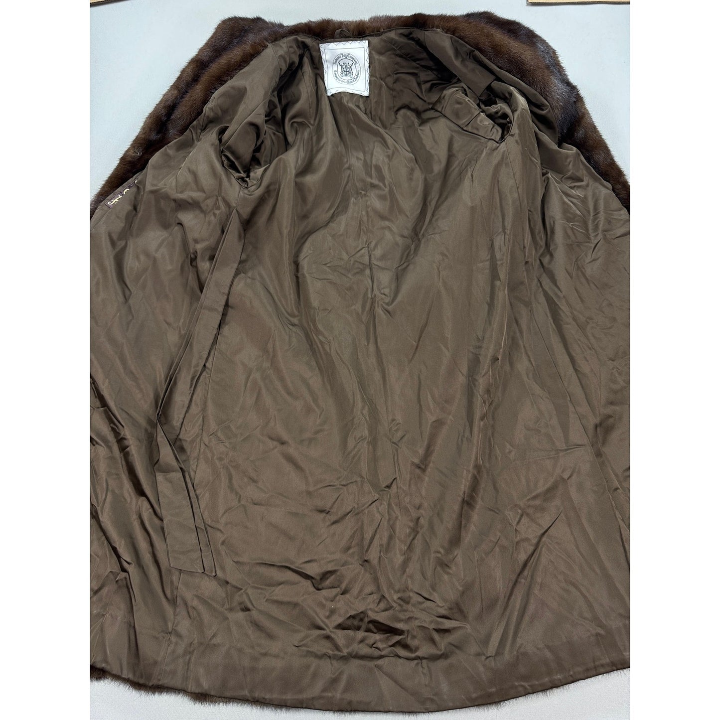 Vintage Hudsons Bay Company Mink Fur Coat Full Length Womens Brown