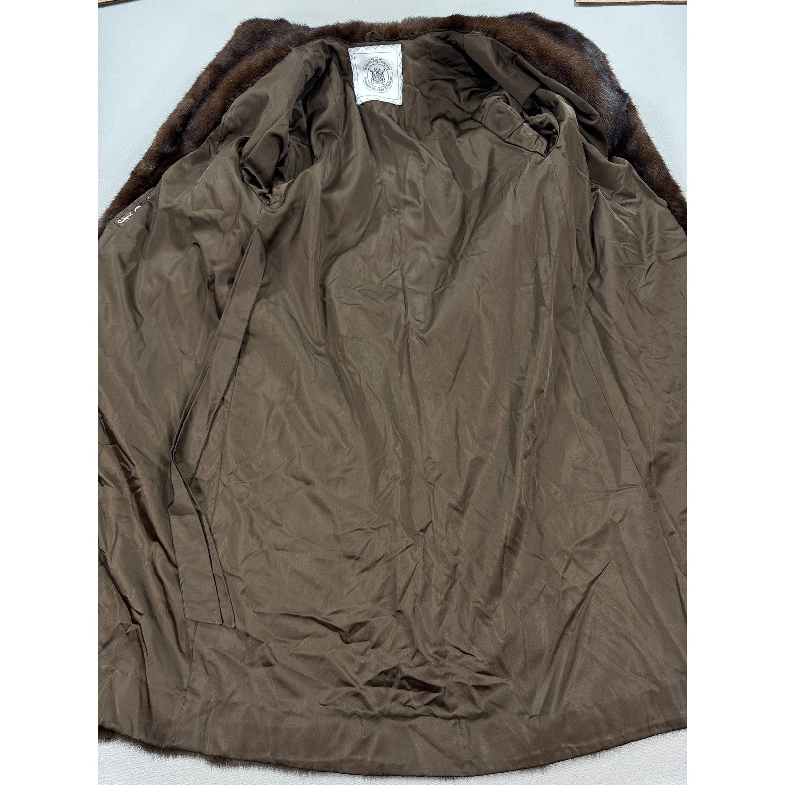 Vintage Hudsons Bay Company Mink Fur Coat Full Length Womens Brown
