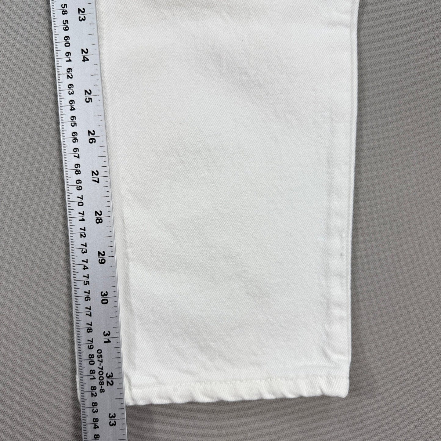 Vintage Levi's 505 Denim Jeans Womens 31x34 White Made In USA Straight Leg Y2K