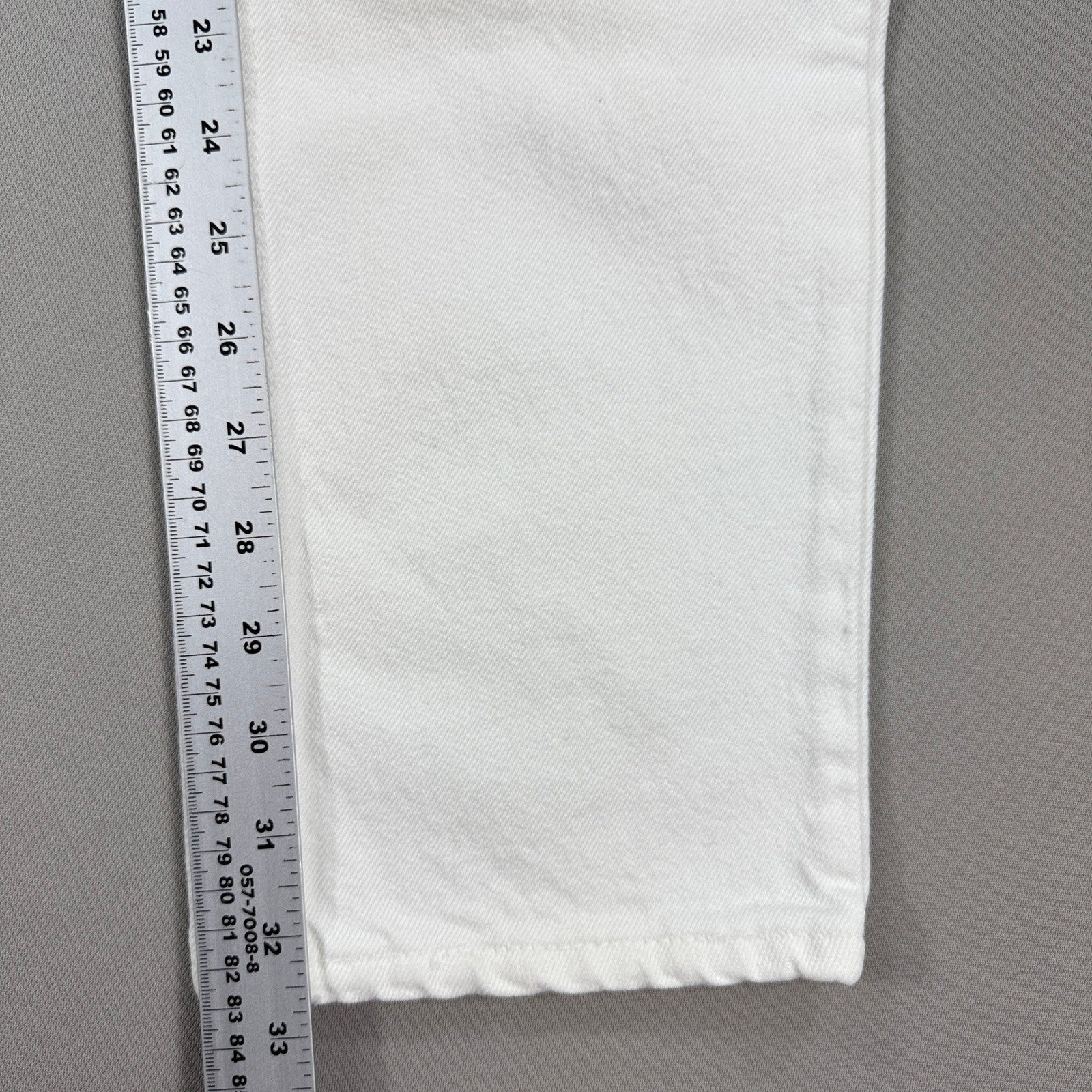 Vintage Levi's 505 Denim Jeans Womens 31x34 White Made In USA Straight Leg Y2K