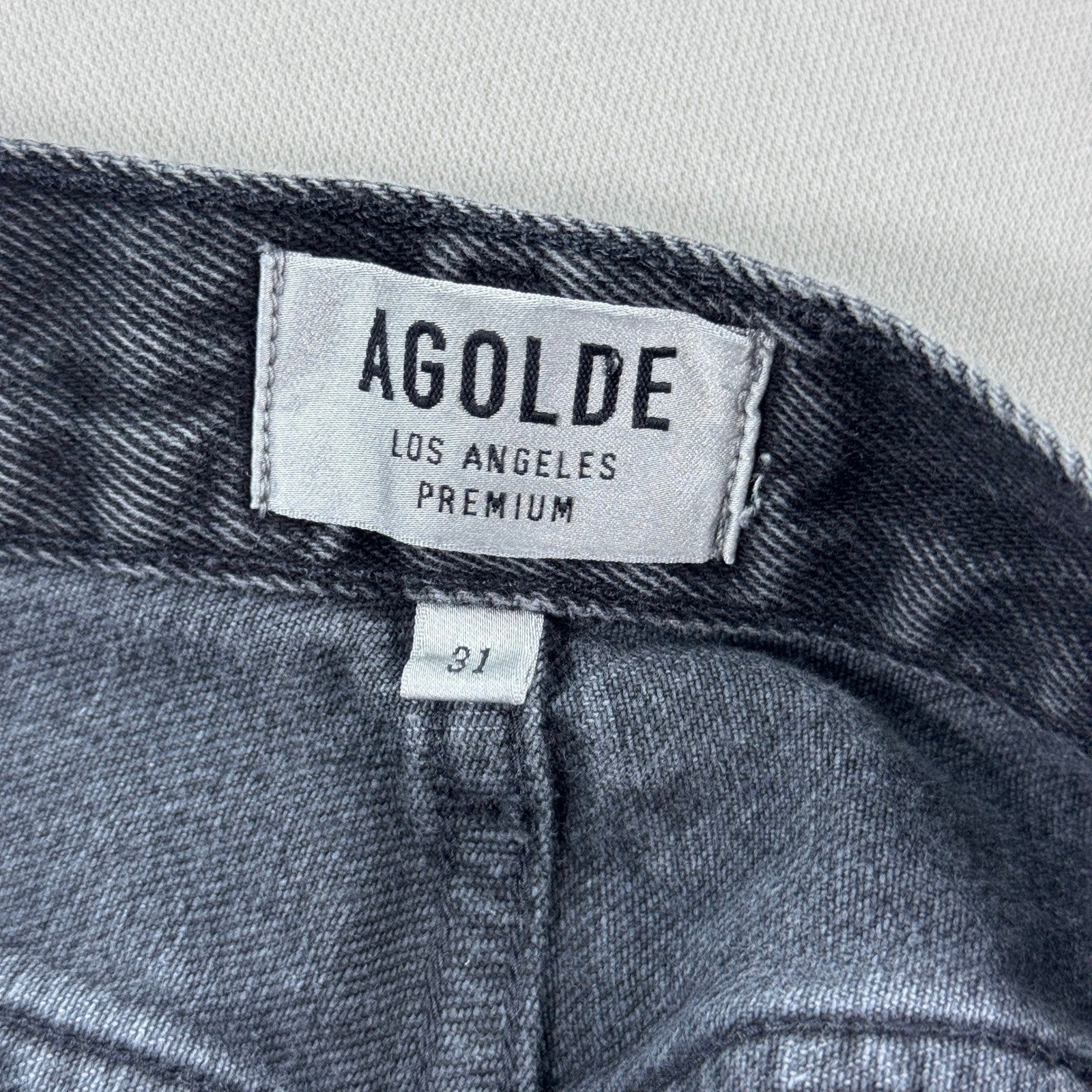 AGOLDE Cutoff Denim Shorts Womens Size 31 High Rise Distressed Button Fly