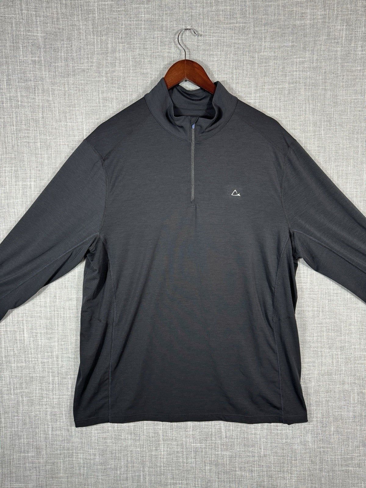 Paradox mens Merino Blend Base Layer Top 1/4 Zip Long Sleeve Black 2XL