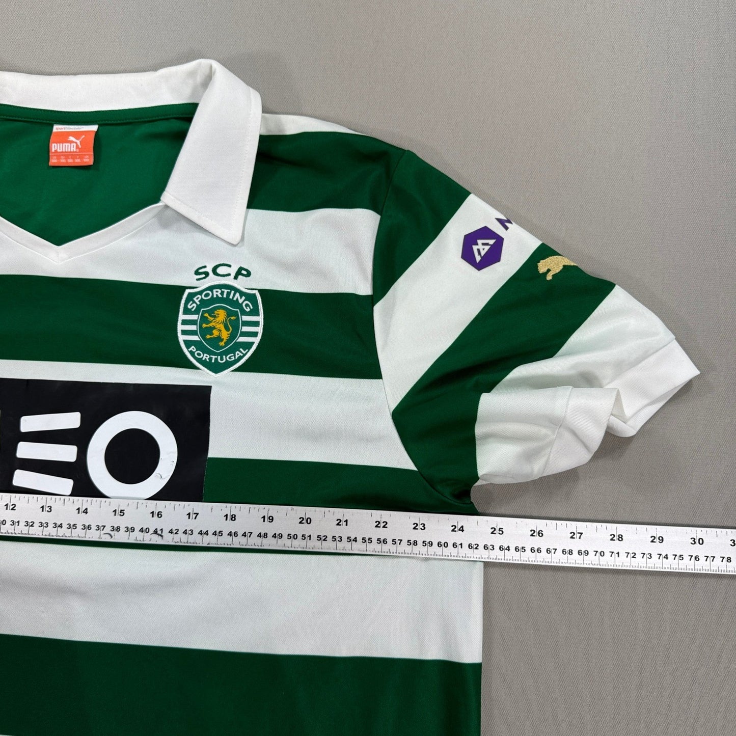 Puma Sporting Lisbon Soccer Jersey Portugal Super Bock mens 2XL Football Shirt