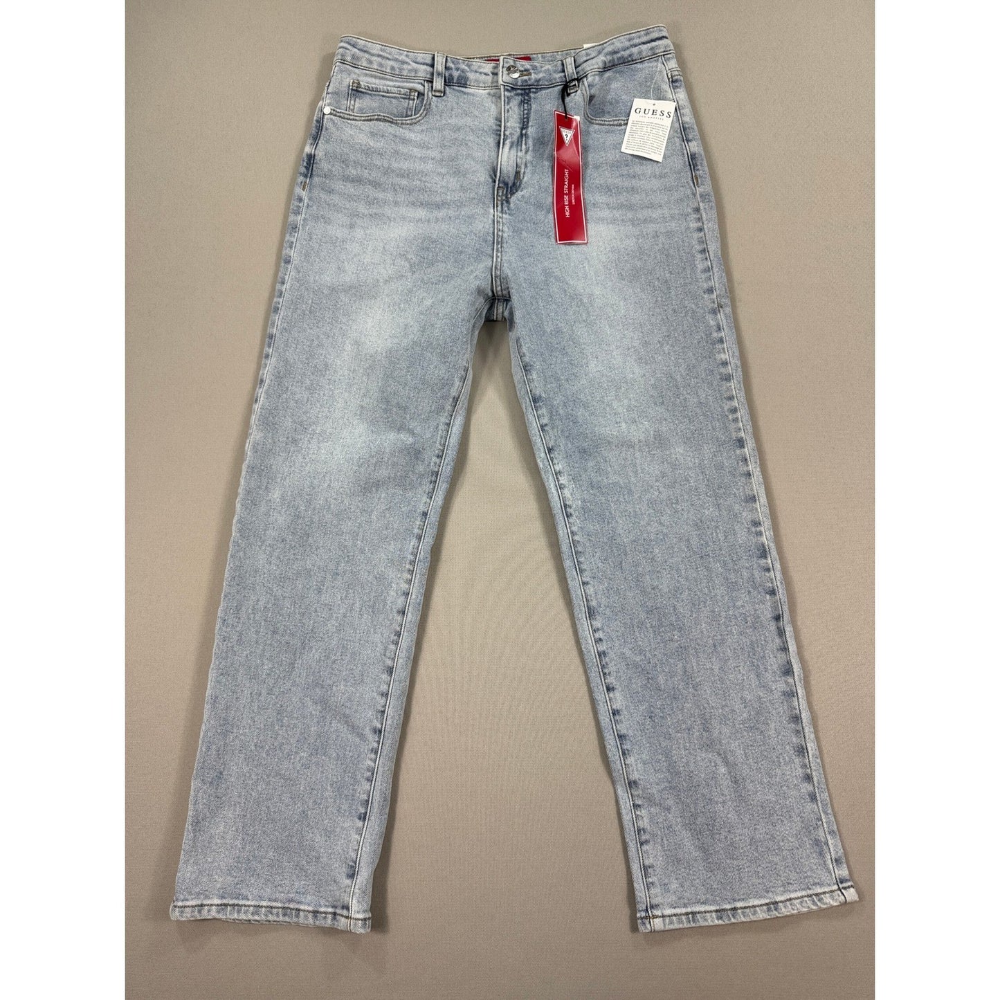 New Guess Los Angeles Jeans High Rise Straight Leg mens 32x28 Denim Baggy