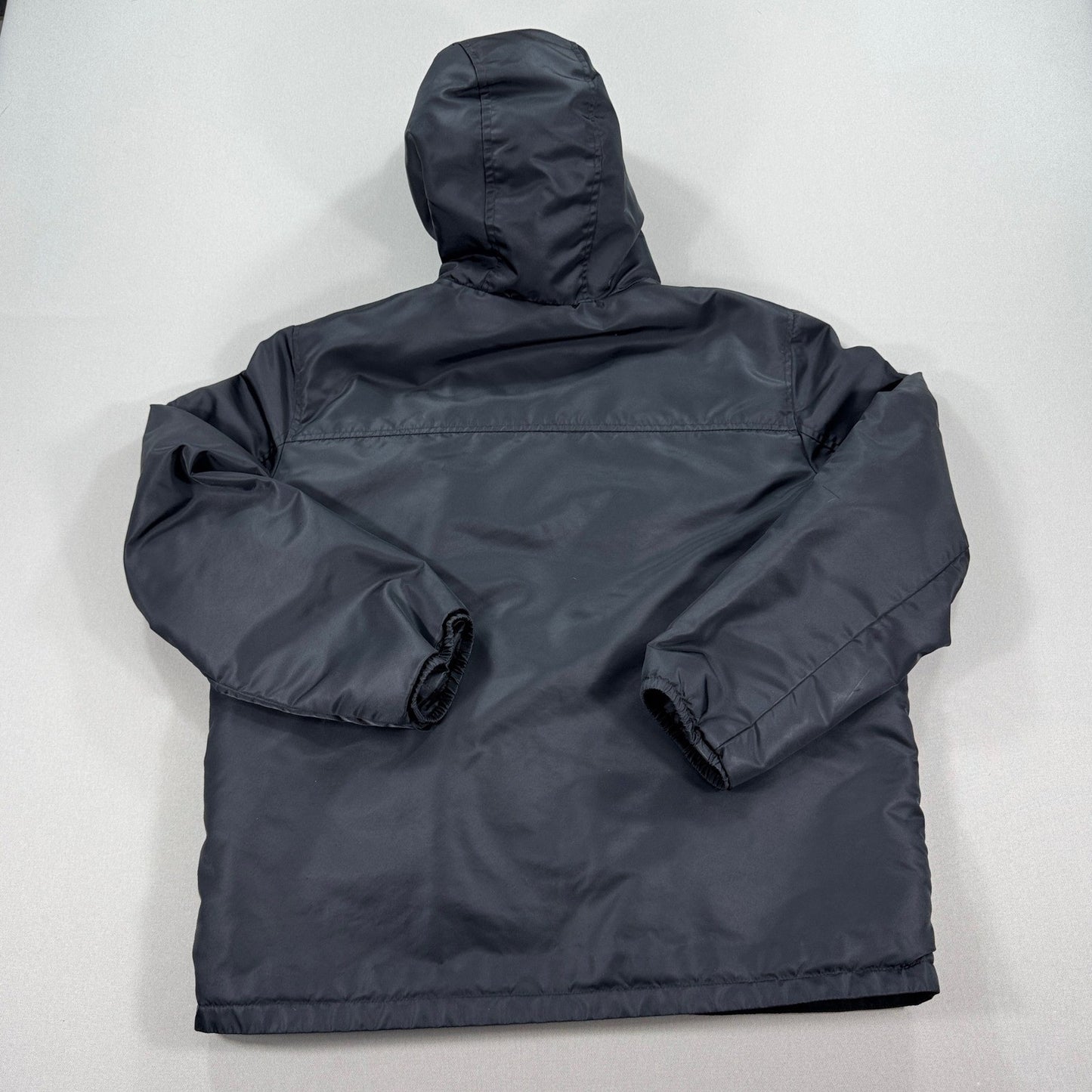 Levi's Sherpa Lined Coaches Jacket Mens Large Black Hooded Button Down Winter