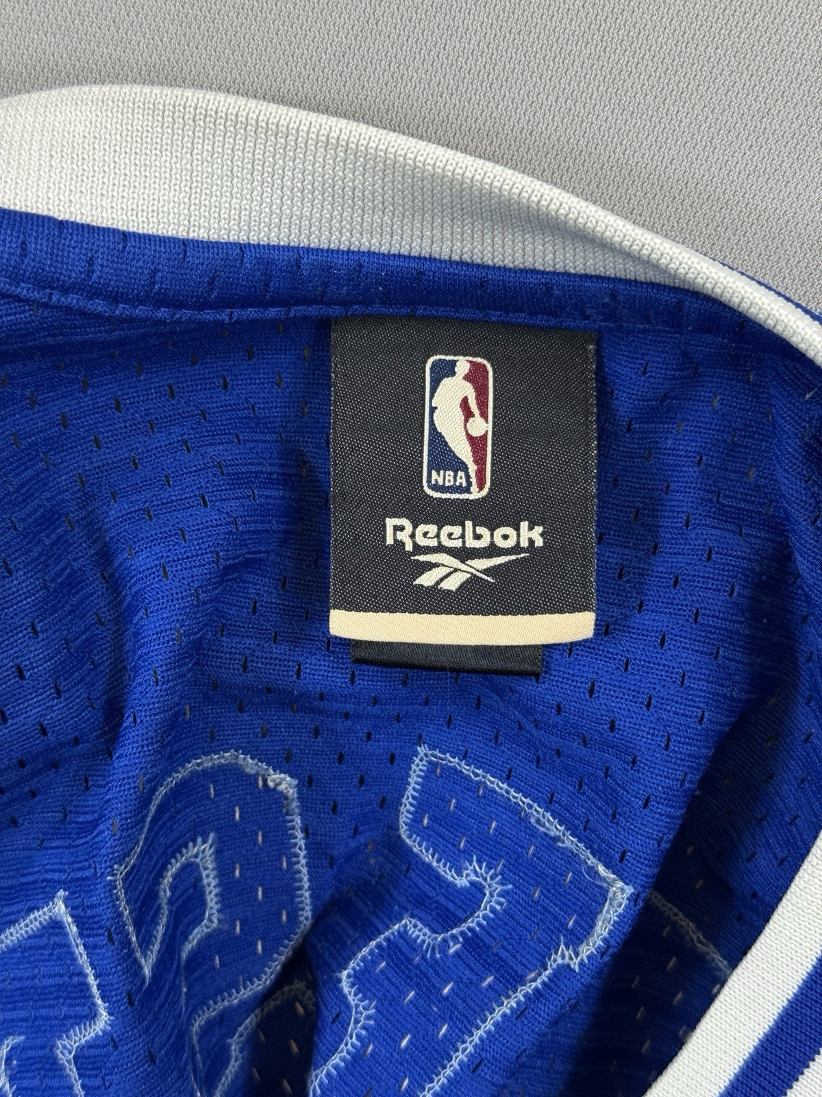 Vintage Reebok Los Angeles Lakers Jerry West #44 mens 2XL Blue Jersey Length +2