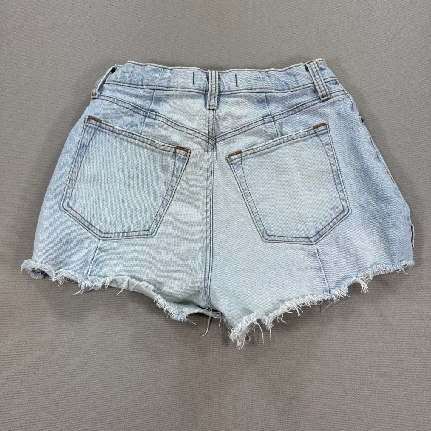 Abercrombie Fitch High Rise Cutoff Denim Shorts Womens 26 Light Wash