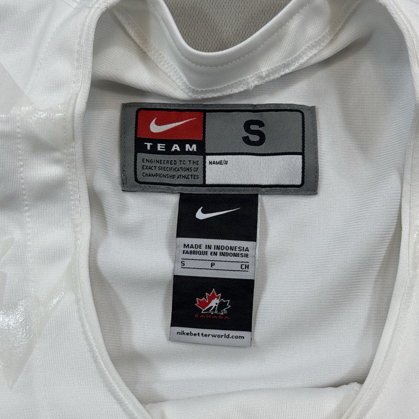 Nike Team Canada Olympic Jersey 2014 mens Small White Stiched Hockey
