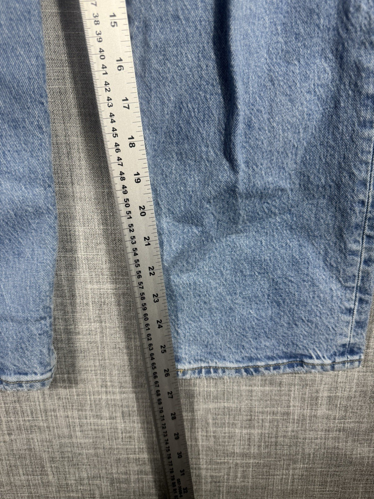 Levis Vintage Jeans Womens W24L27 Big E Ribcage Straight Distressed Light Wash