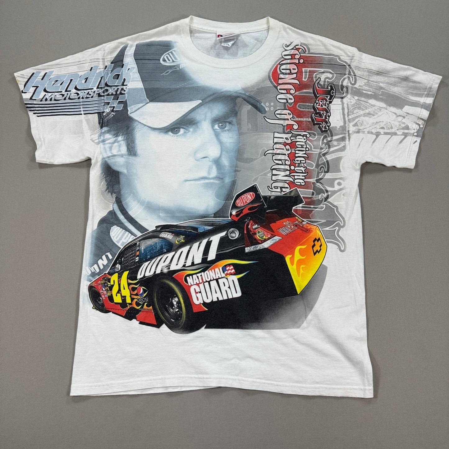 Jeff Gordon Nascar All Over Print AOP T Shirt Size Large Chase Authentics 2010